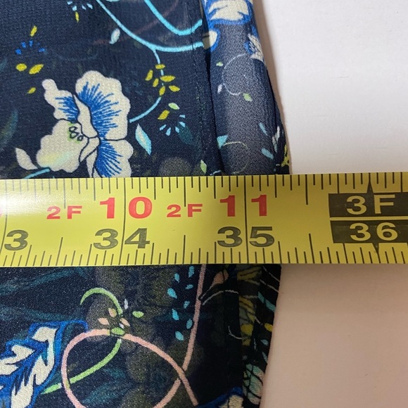 Dr2 Daniel Rainn Shift Dress Size M Lined Floral NAVY - Picture 7 of 8